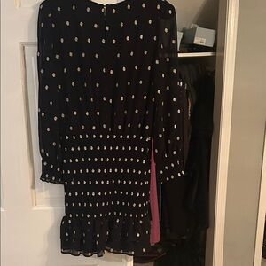 Saltwater LUXE Black Dress with Cream Dots